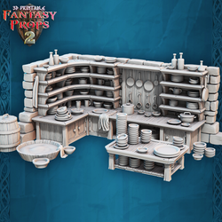 3D Printed STL Miniatures Fantasy Props 2 Tavern 28 - 32mm War Gaming D&D (Online Only)