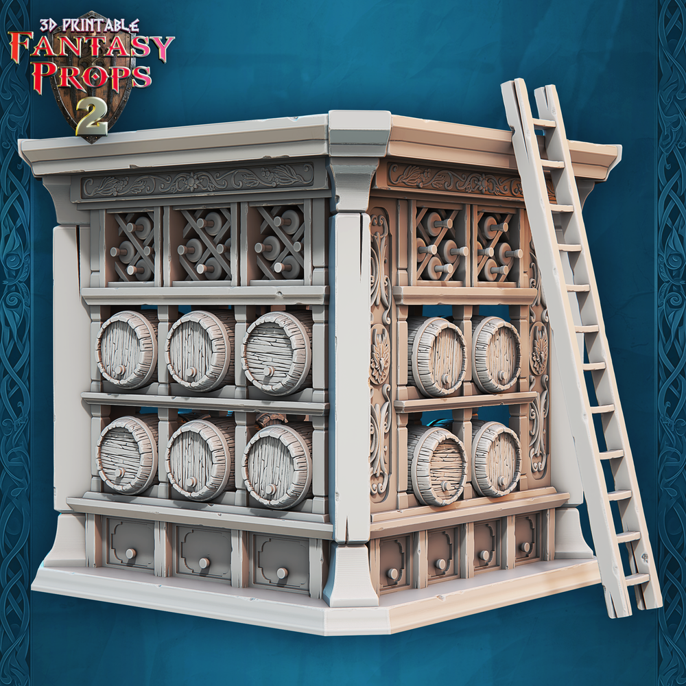 3D Printed STL Miniatures Fantasy Props 2 Tavern 28 - 32mm War Gaming D&D (Online Only)