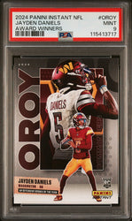 Graded 2024 Panini Instant NFL Jayden Daniels #OROY Award Winners Rookie RC Football Card PSA 9 Mint (ONLINE ORDER ONLY)