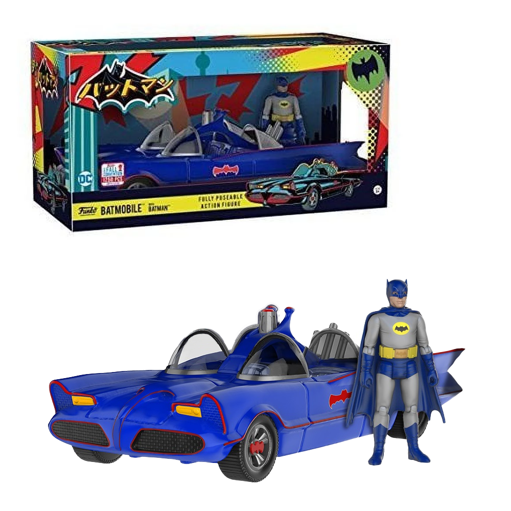 Funko: DC Comics: Batman - Blue Batmobile with Batman (Classic 1966 TV Series) Vinyl Figure 2017 Fall Convention Exclusive (ONLINE ORDER ONLY)