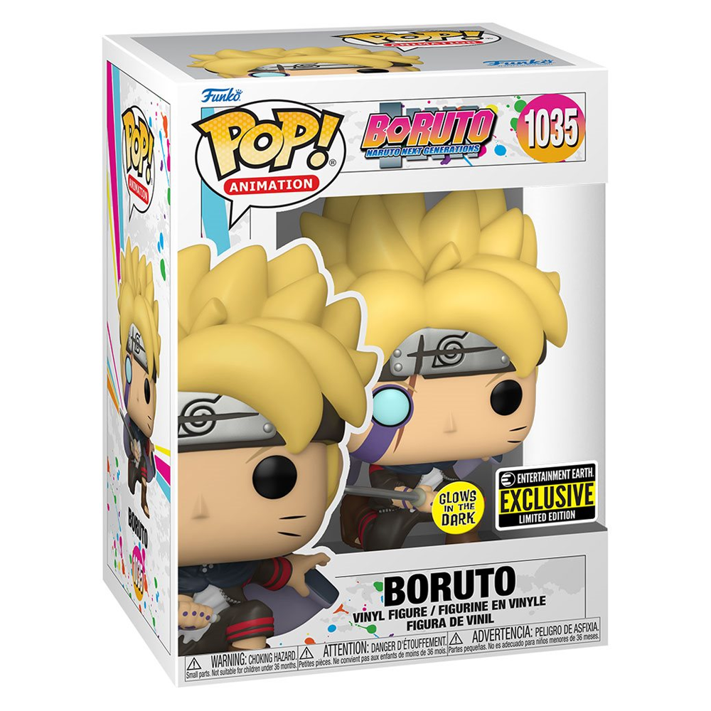 Funko POP! Boruto: Naruto Next Generations - Boruto with Marks (Glow in the Dark) Vinyl Figure #1035 Entertainment Earth Exclusive (ONLINE ORDER ONLY)