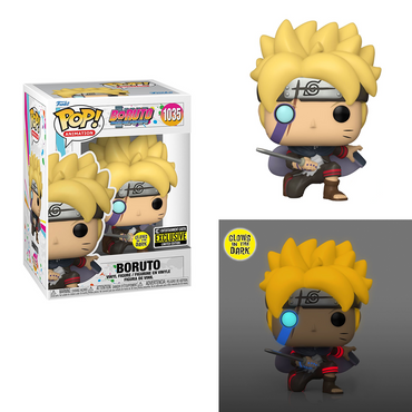 Funko POP! Boruto: Naruto Next Generations - Boruto with Marks (Glow in the Dark) Vinyl Figure #1035 Entertainment Earth Exclusive (ONLINE ORDER ONLY)