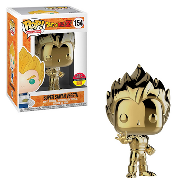 Funko POP! Dragon Ball Z - Super Saiyan Vegeta (Gold Chrome) #154 SDCC 2018 Toy Tokyo Exclusive [READ DESCRIPTION] (ONLINE ORDER ONLY)