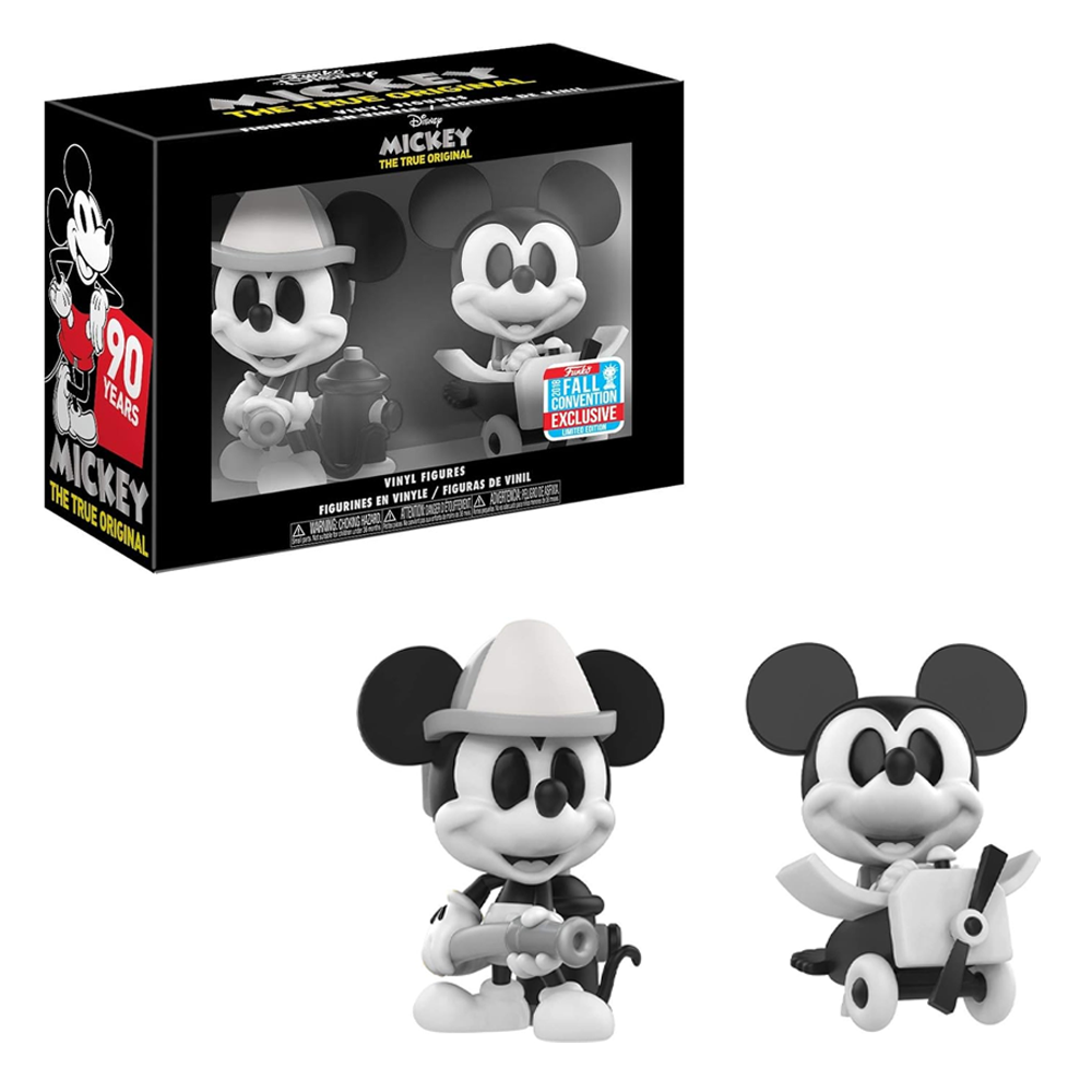 Funko: Disney - Firefighter and Plane Crazy Mickey Mouse 2-Pack Mini Vinyl Figure 2018 Fall Convention Exclusive [READ DESCRIPTION] (ONLINE ORDER ONLY)