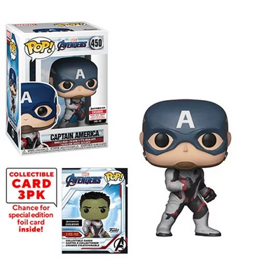 Funko POP! Avengers: Endgame - Captain America with Collector Cards #450 - Entertainment Earth Exclusive (NOT 100% MINT) (ONLINE ORDER ONLY)
