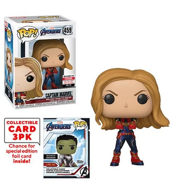 Funko POP! Avengers: Endgame - Captain Marvel with Collector Cards #459 - Entertainment Earth Exclusive (NOT 100% MINT) (ONLINE ORDER ONLY)