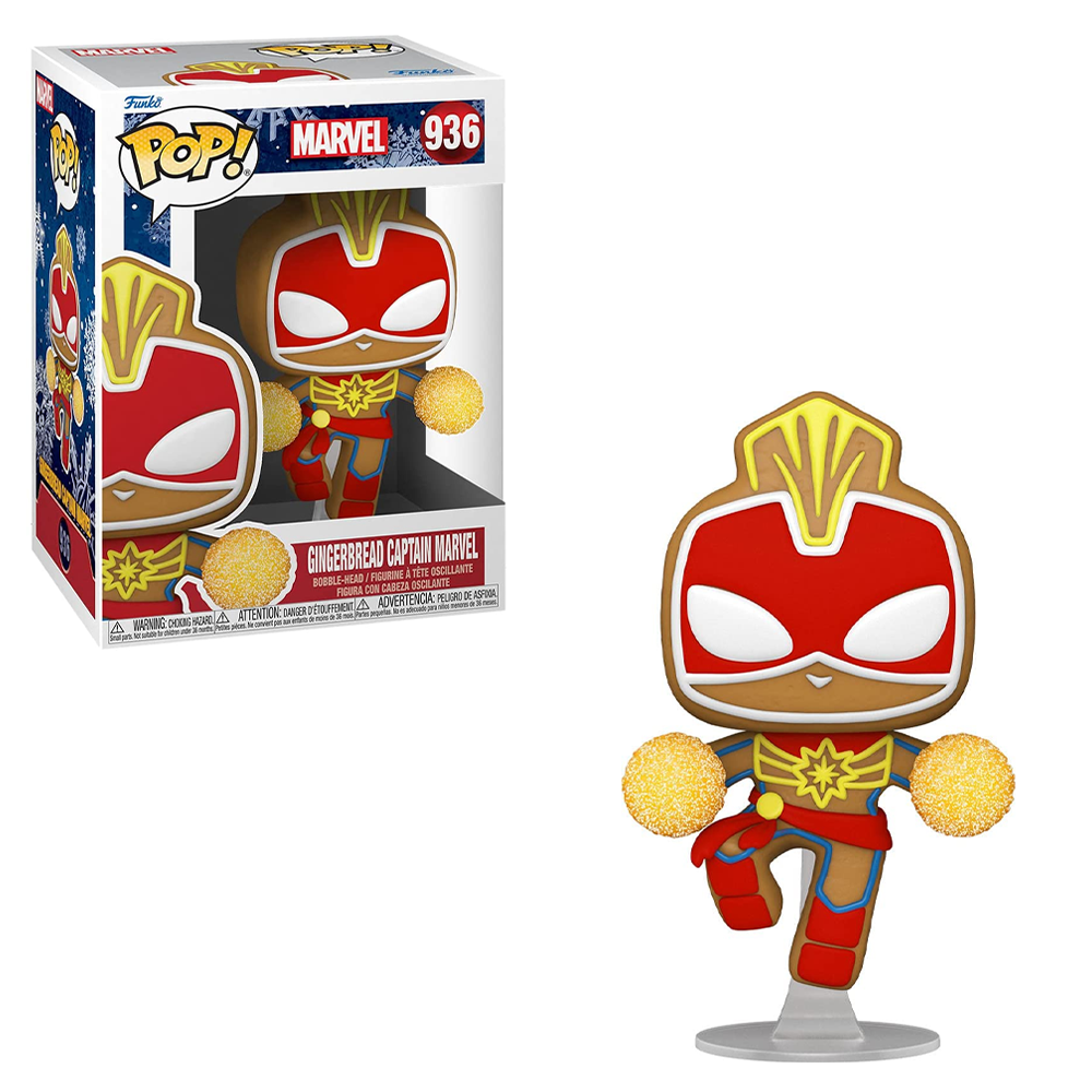 Funko POP! Marvel Holiday - Gingerbread Captain Marvel Vinyl Figure #936 (ONLINE ORDER ONLY)