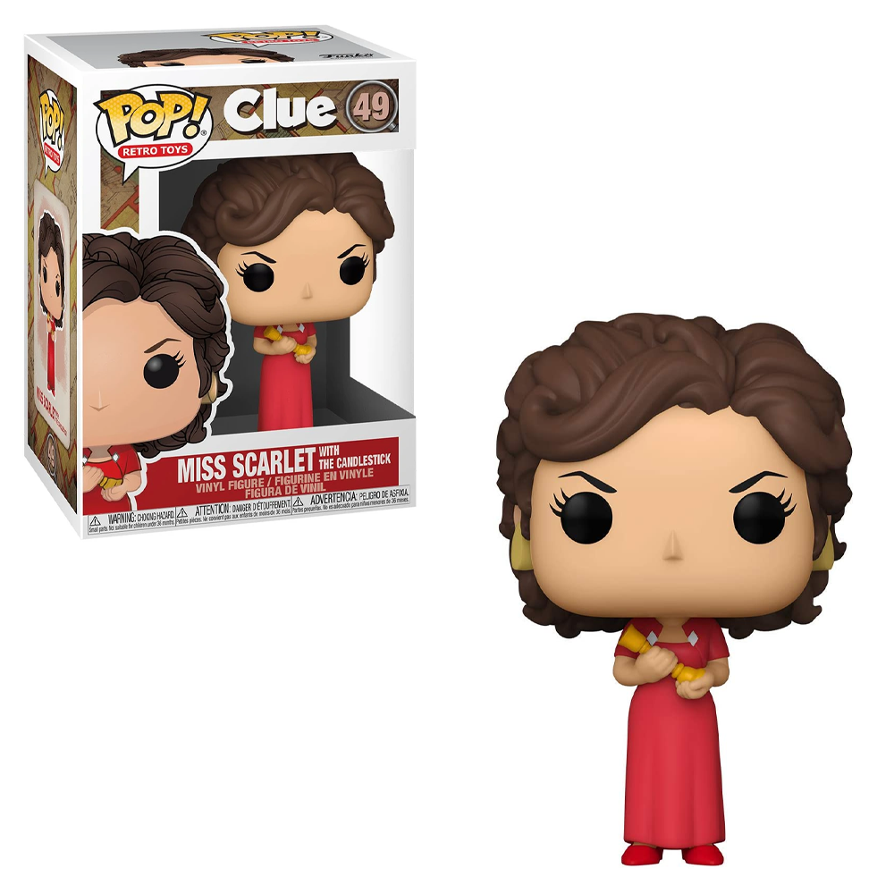 Funko POP! Clue - Miss Scarlet with Candlestick with Rope Vinyl Figure #49 (ONLINE ORDER ONLY)