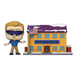 Funko POP! Town: South Park - South Park Elementary with PC Principal Vinyl Figure #24 (ONLINE ORDER ONLY)