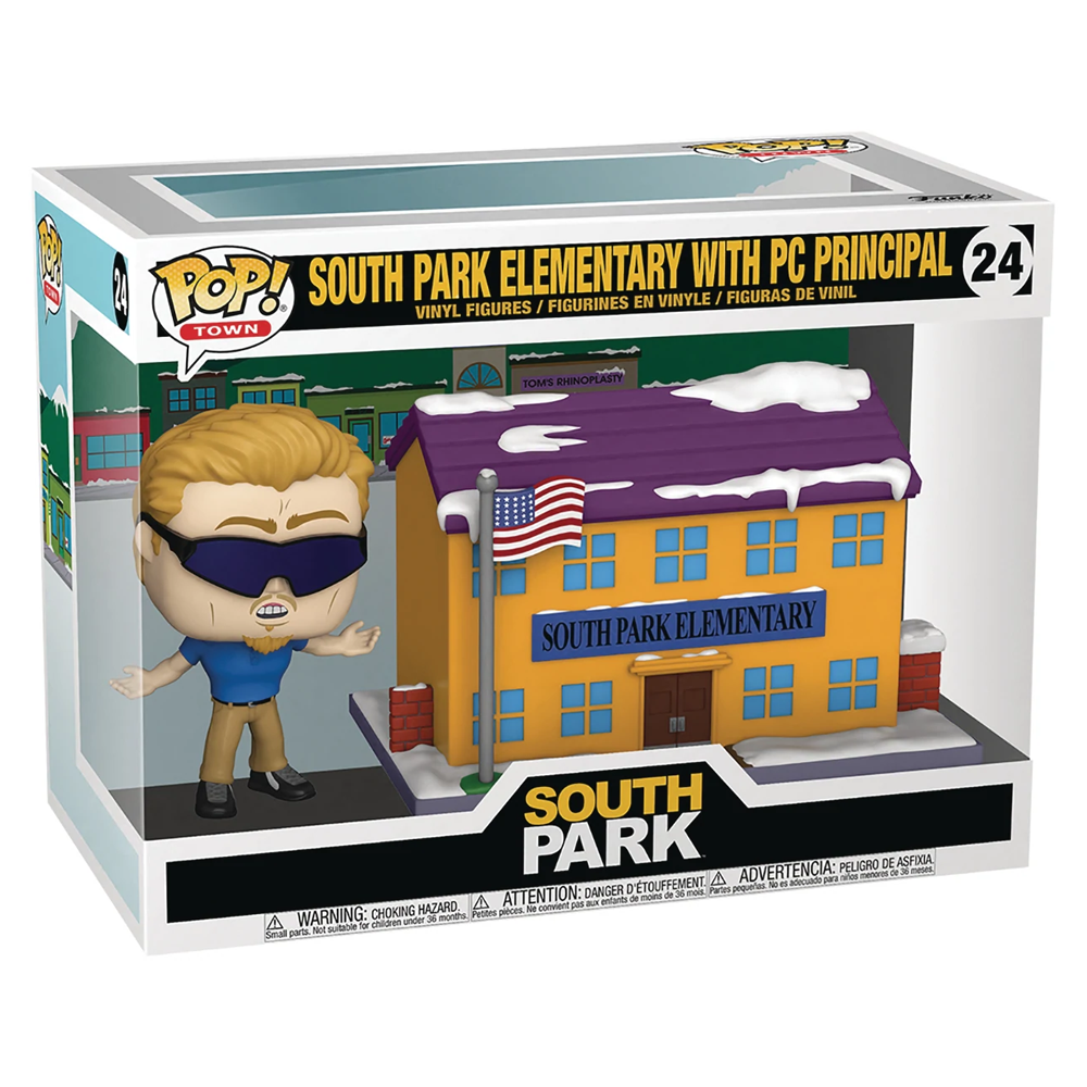 Funko POP! Town: South Park - South Park Elementary with PC Principal Vinyl Figure #24 (ONLINE ORDER ONLY)
