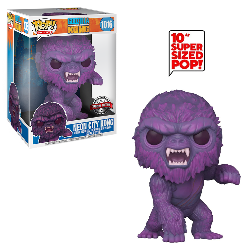 Funko POP! Godzilla Vs Kong - Neon City King Kong 10-Inch Vinyl Figure #1016 Special Edition Exclusive (ONLINE ORDER ONLY)