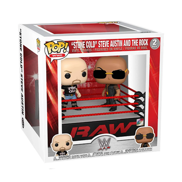 Funko POP! Moment: WWE - The Rock Vs. Stone Cold Steve Austin in Wrestling Ring Vinyl Figure #2 (ONLINE ORDER ONLY)