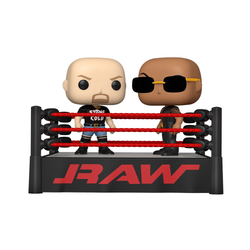 Funko POP! Moment: WWE - The Rock Vs. Stone Cold Steve Austin in Wrestling Ring Vinyl Figure #2 (ONLINE ORDER ONLY)