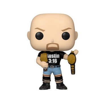 Funko POP! WWE - "Stone Cold" Steve Austin with Two Belts (Metallic) Vinyl Figure #89 Special Edition Exclusive (ONLINE ORDER ONLY)
