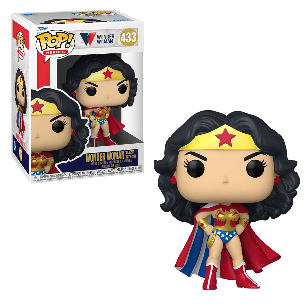 [PRE-ORDER] Funko POP! Wonder Woman 80th - Wonder Woman (Classic with Cape) Vinyl Figure #433 (ONLINE ORDER ONLY)