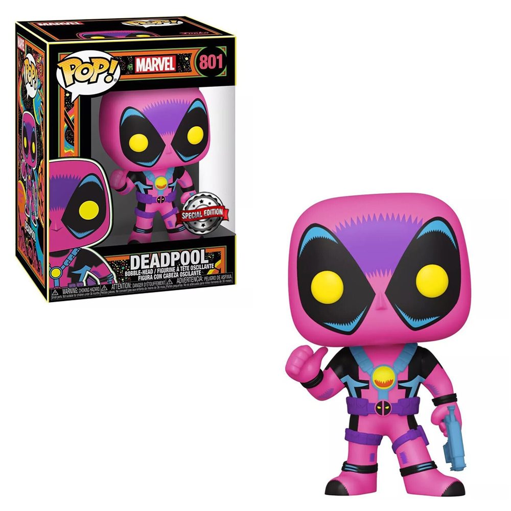 Funko POP! Marvel: X-Men Classic - Deadpool (Blacklight) Vinyl Figure #801 Special Edition Exclusive (ONLINE ORDER ONLY)