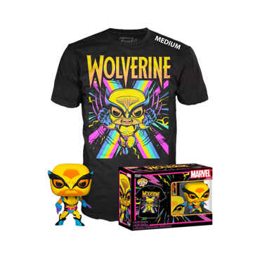 Funko POP! & Tee Collectors Box Marvel: X-Men - Wolverine (Blacklight) Special Edition Exclusive- Size Medium (ONLINE ORDER ONLY)