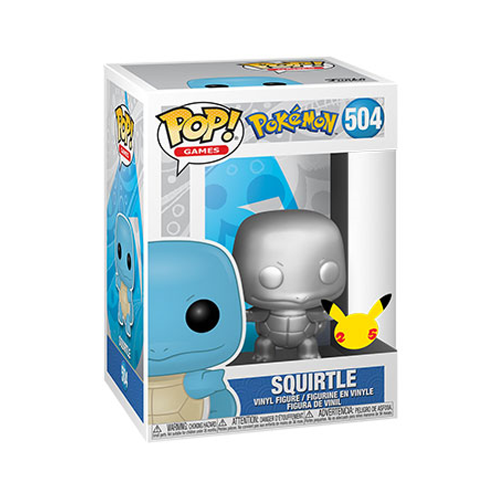[PRE-ORDER] Funko POP! Pokemon - Squirtle (Metallic Silver) Vinyl Figure #504 (ONLINE ORDER ONLY)