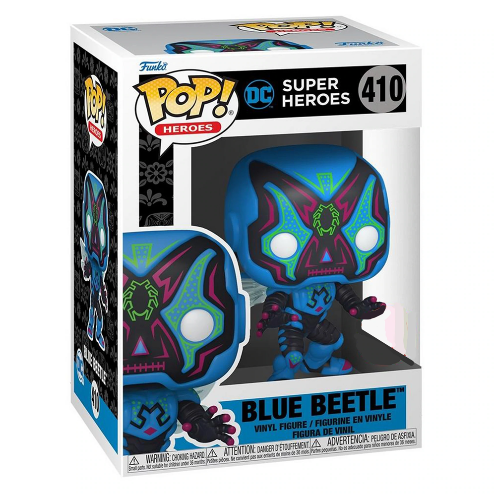 Funko POP! DC Super Heroes: Dia De Los - Blue Beetle Vinyl Figure #410 (ONLINE ORDER ONLY)