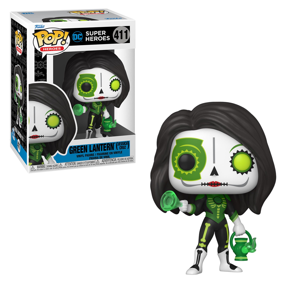Funko POP! DC Super Heroes: Dia De Los - Green Lantern (Jessica Cruz) Vinyl Figure #411 (ONLINE ORDER ONLY)