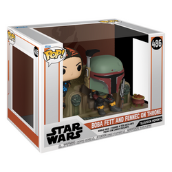 Funko POP! Moment: Star Wars: The Mandalorian - Boba Fett and Fennec Shand on Throne Vinyl Figure #486 (ONLINE ORDER ONLY)