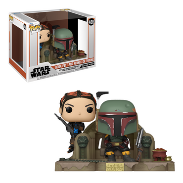 Funko POP! Moment: Star Wars: The Mandalorian - Boba Fett and Fennec Shand on Throne Vinyl Figure #486 (ONLINE ORDER ONLY)