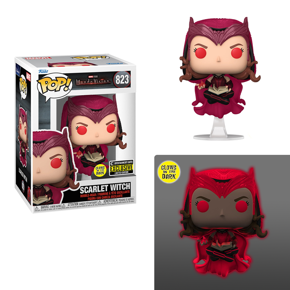 Funko POP! WandaVision - Scarlet Witch (Glow in the Dark) Vinyl Figure #823 Entertainment Earth Exclusive [READ DESCRIPTION] (ONLINE ORDER ONLY)