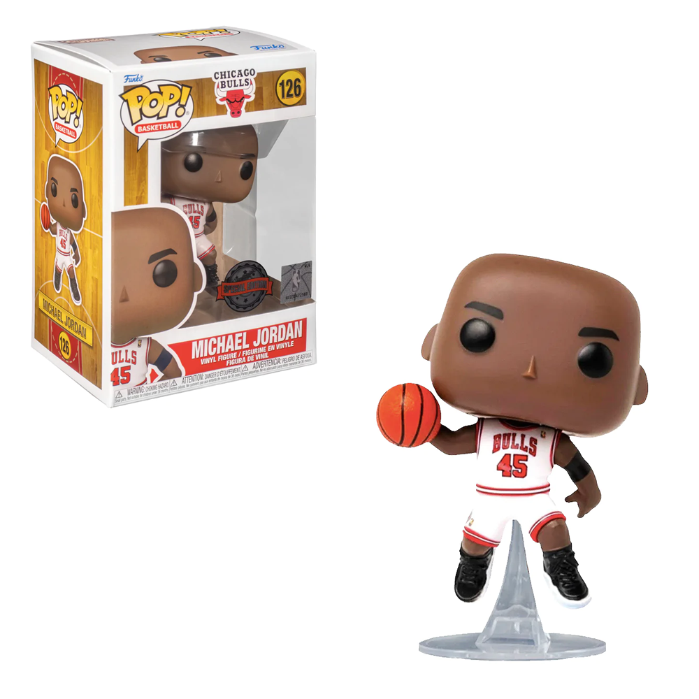 Funko POP! NBA: Chicago Bulls - Michael Jordan (White Jersey) Vinyl Figure #126 Special Edition Exclusive (ONLINE ORDER ONLY)