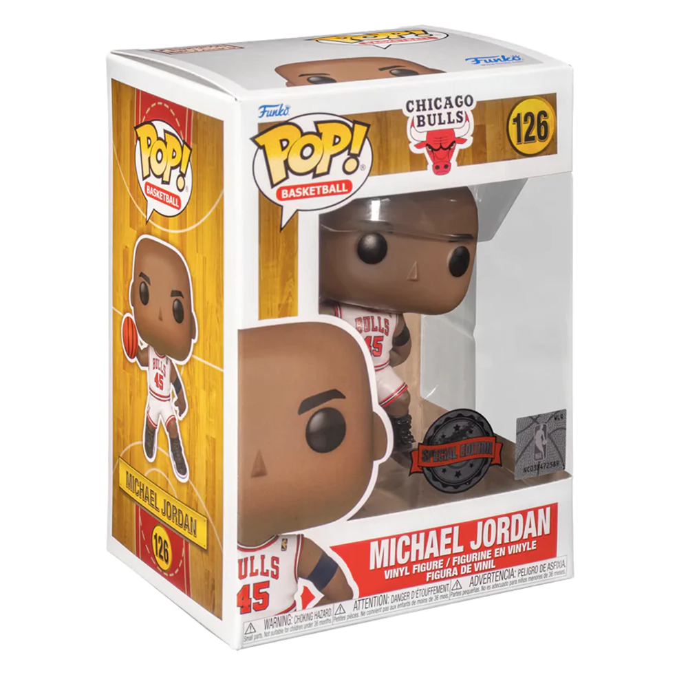 Funko POP! NBA: Chicago Bulls - Michael Jordan (White Jersey) Vinyl Figure #126 Special Edition Exclusive (ONLINE ORDER ONLY)