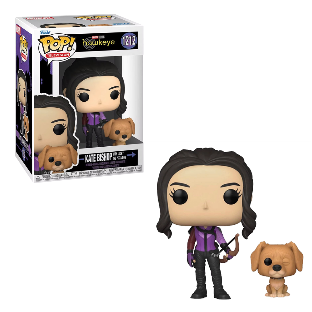 Funko POP! Marvel: Hawkeye - Kate Bishop with Lucky the Pizza Dog Vinyl Figure #1212 (ONLINE ORDER ONLY)