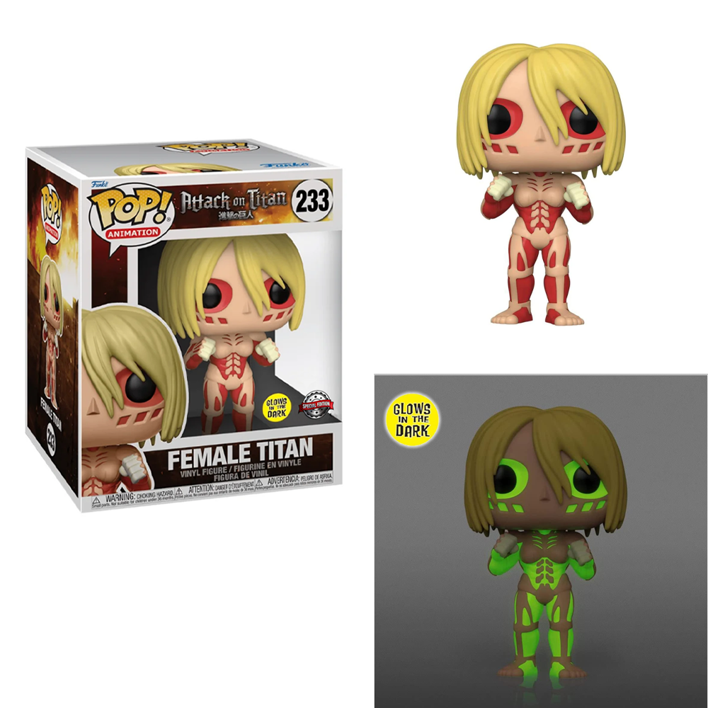 Funko POP! Deluxe: Attack on Titan - Female Titan (Glow in the Dark) 6-Inch Vinyl Figure #233 Special Edition Exclusive (ONLINE ORDER ONLY)