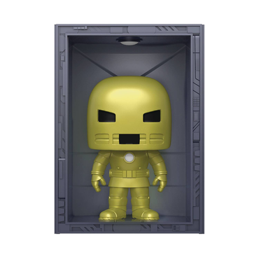 Funko POP! Deluxe: Marvel Hall of Armor - Iron Man (Model 1: Golden Armor) Vinyl Figure #1035 Previews Exclusive (PX) (ONLINE ORDER ONLY)