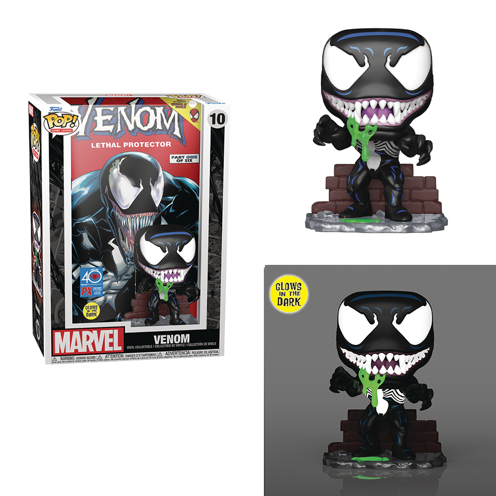 Funko POP! Comic Cover: Marvel - Venom (Glow in the Dark) Vinyl Figure #10 Preview Exclusive (PX) (ONLINE ORDER ONLY)