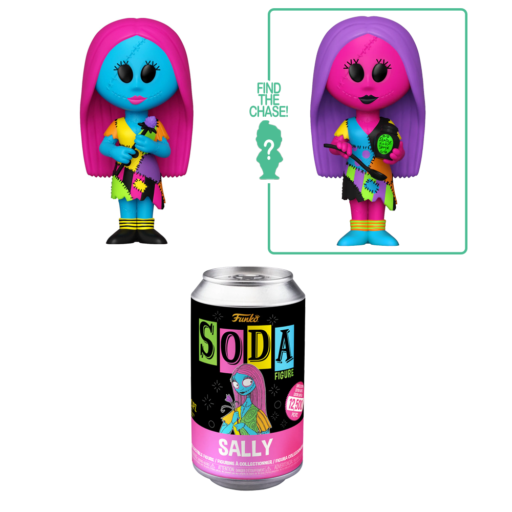 [PRE-ORDER] Funko Vinyl SODA: Nightmare Before Christmas - Sally (Black Light) Vinyl Figure (ONLINE ORDER ONLY)