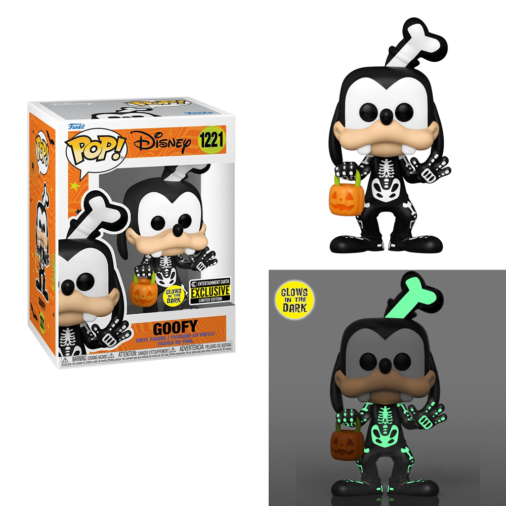 Funko POP! Disney - Skeleton Goofy (Glow in the Dark) Vinyl Figure #1221 Entertainment Earth Exclusive (ONLINE ORDER ONLY)