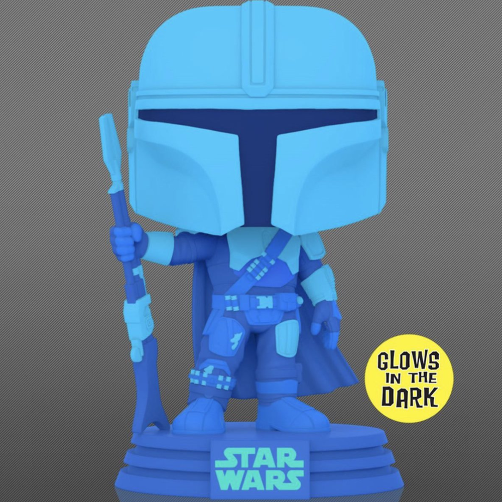 Funko POP! The Mandalorian - The Mandalorian Hologram (Glow in the Dark) Vinyl Figure #345 Entertainment Earth Exclusive (ONLINE ORDER ONLY)