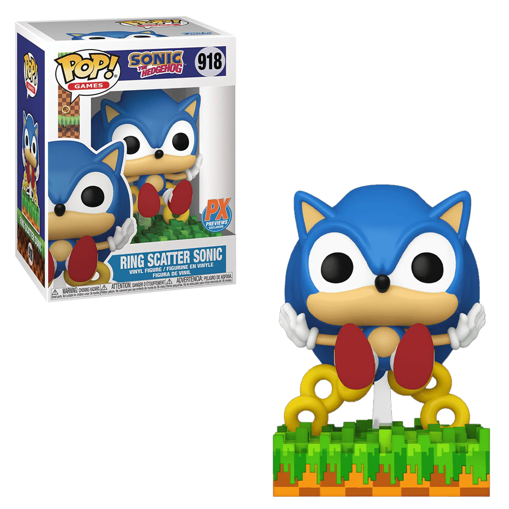 Funko POP! Games: Sonic the Hedgehog - Sonic (Ring Scatter) Vinyl Figure #918 Preview Exclusives (PX) (ONLINE ORDER ONLY)