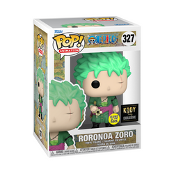 Funko POP! One Piece - Roronoa Zoro (Glow in the Dark) Vinyl Figure #327 Kody Trading Exclusive (ONLINE ORDER ONLY)