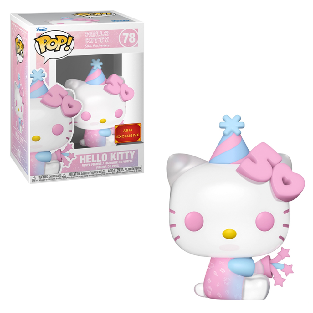 Funko POP! Sanrio: Hello Kitty 50th Anniversary - Hello Kitty with Party Hat Vinyl Figure #78 Asia Pacific Exclusive (ONLINE ORDER ONLY)