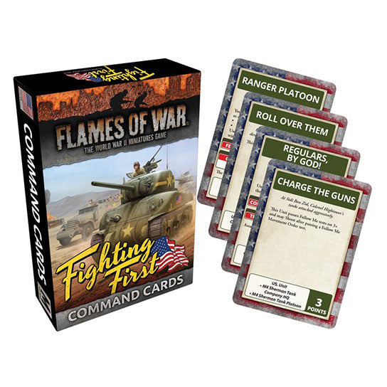 Flames of War: American Fighting First Command Cards (ONLINE ORDER ONLY)