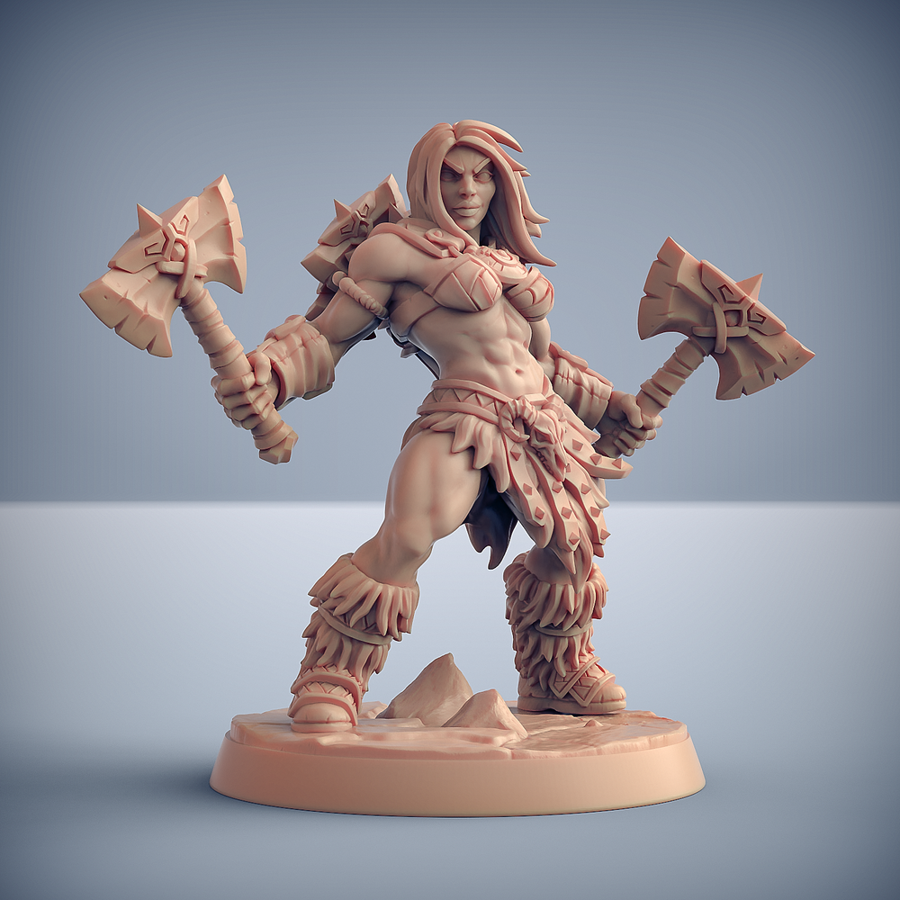 3D Printed Artisan Guild Modular Dragonpeak Barbarians Dragonpeak Barbarians 28mm 32mm (Online Only)