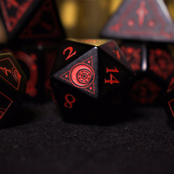 Pre-Order || Fabled Mark Obsidian Stone Dice Set