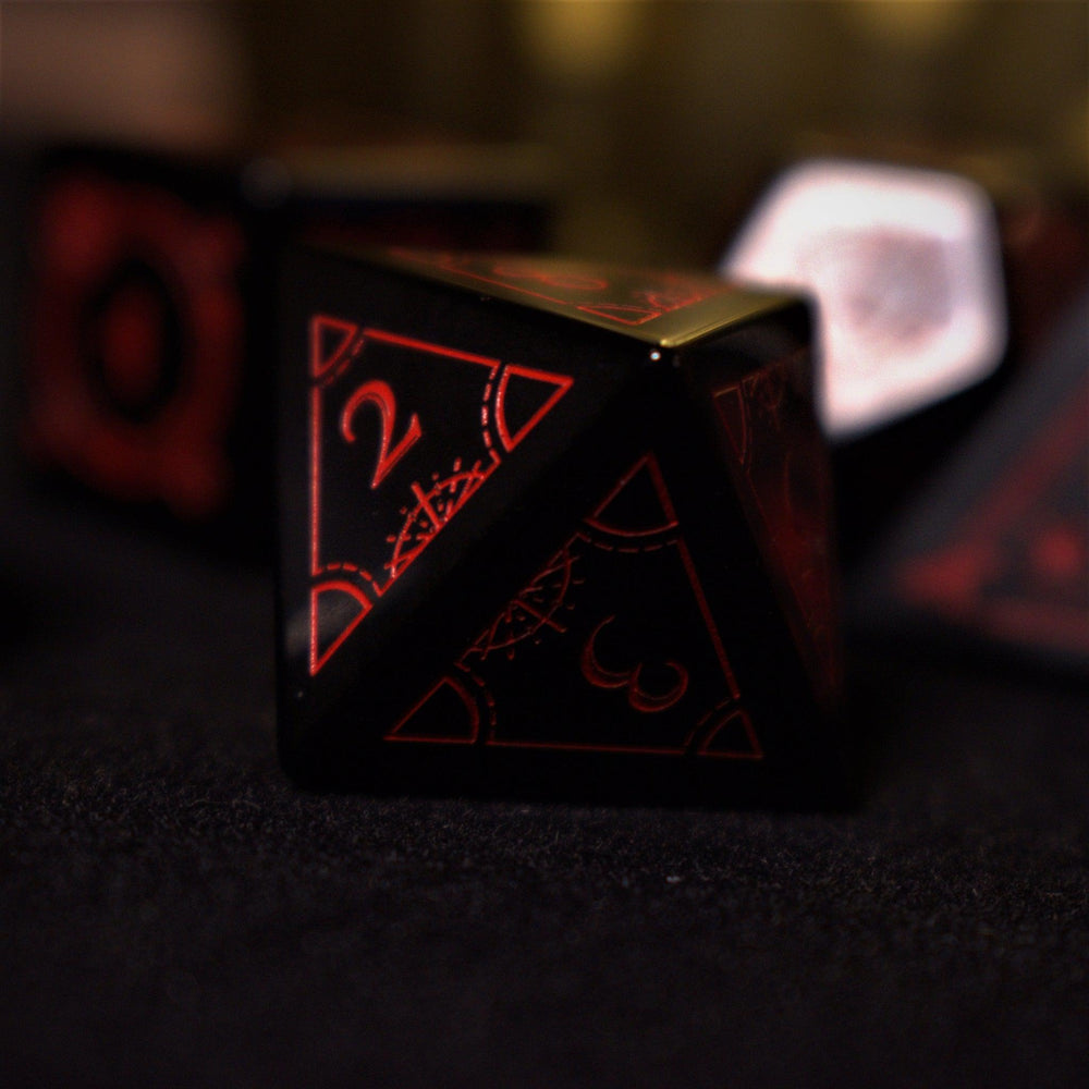 Pre-Order || Fabled Mark Obsidian Stone Dice Set