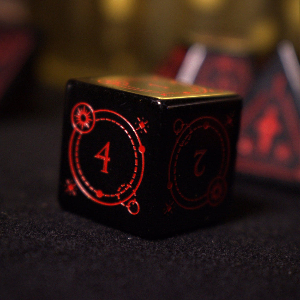 Pre-Order || Fabled Mark Obsidian Stone Dice Set