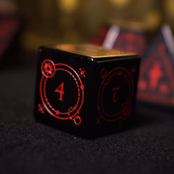 Pre-Order || Fabled Mark Obsidian Stone Dice Set
