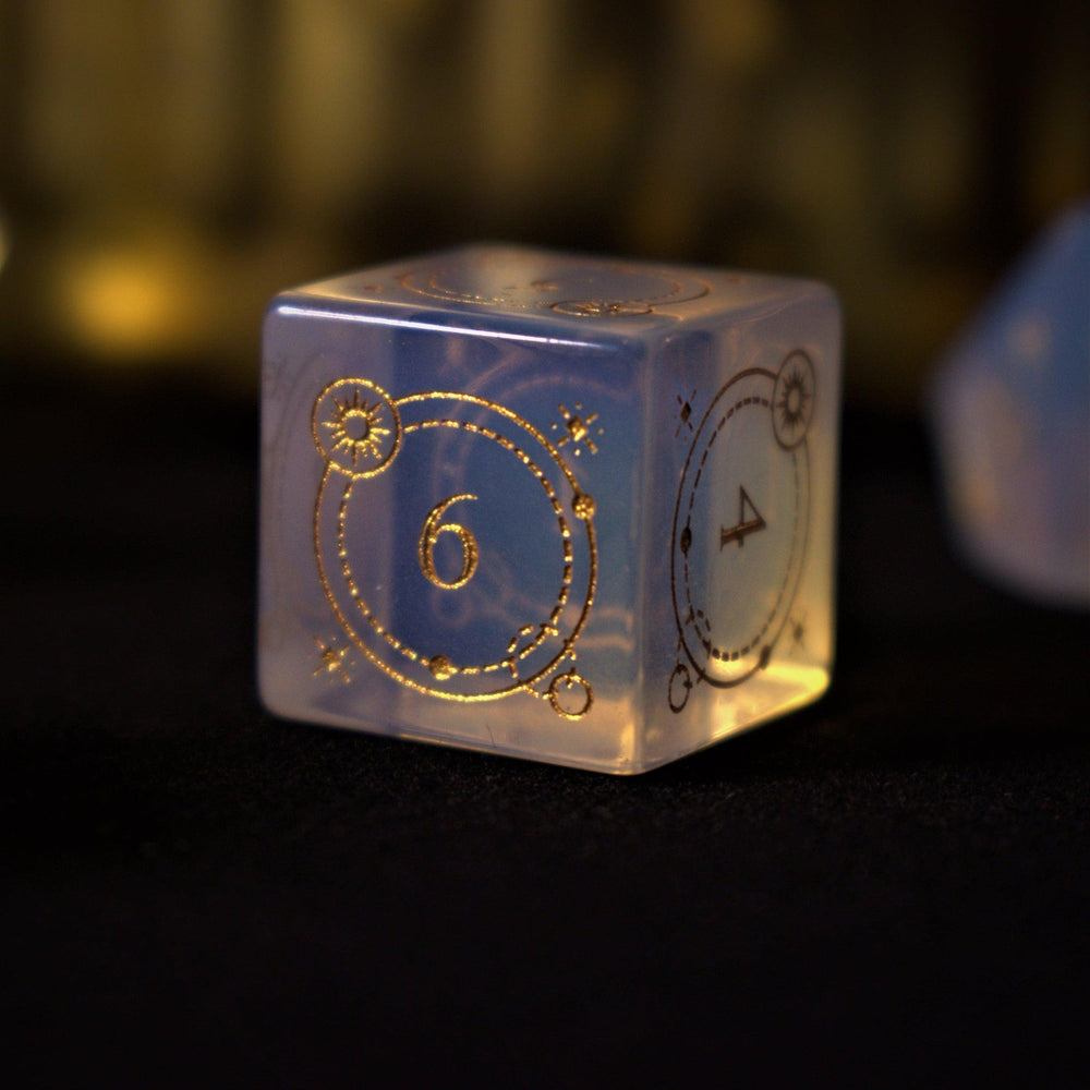 Pre-Order || Fabled Mark Opalite Stone Dice Set