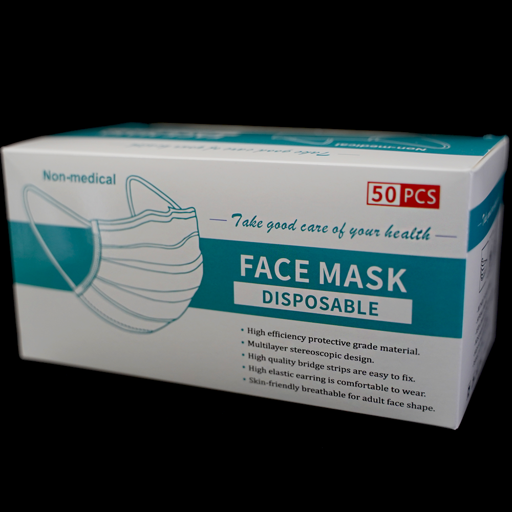 Non-Medical 3-Layers Disposable Face Mask - Pack of 50 (ONLINE ORDER ONLY)