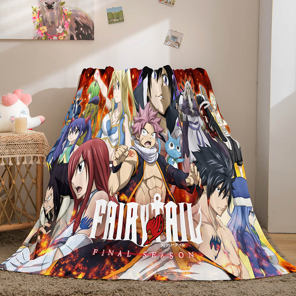 Fairy Tail Flannel Caroset Throw Cosplay Blanket (Online Order Only)