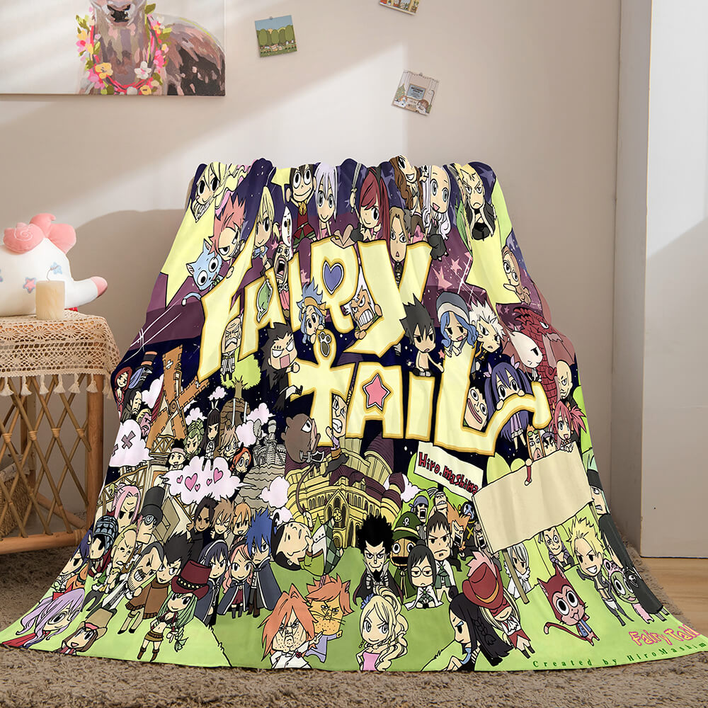 Fairy Tail Flannel Caroset Throw Cosplay Blanket (Online Order Only)