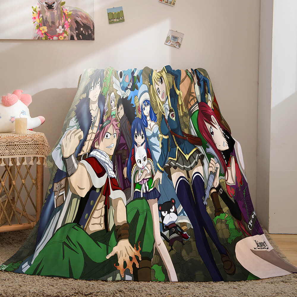 Fairy Tail Flannel Caroset Throw Cosplay Blanket (Online Order Only)